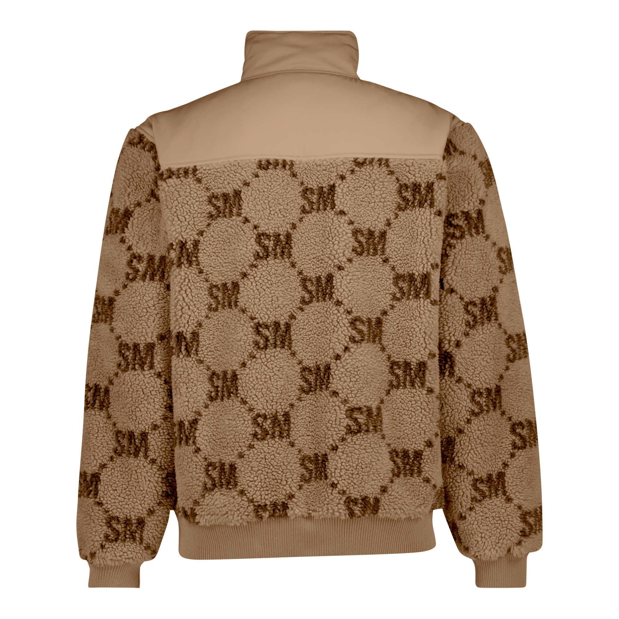 JESSE CAMEL TEDDY FLEECE COLLARED SWEAT