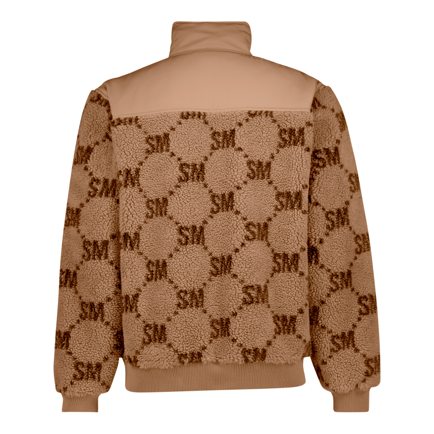 JESSE CAMEL TEDDY FLEECE COLLARED SWEAT
