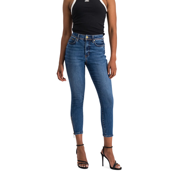 EVA WOMENS WEAR DARK VINTAGE CURVY SKINNY WITH ZIPS