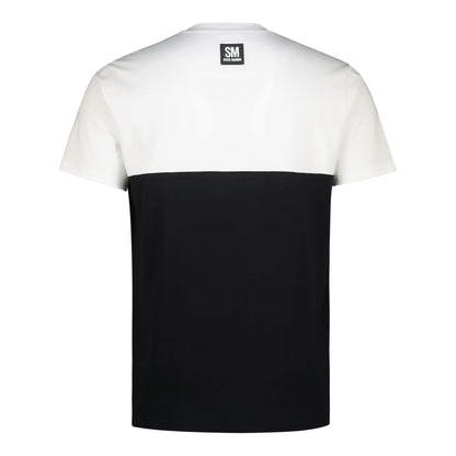 DAXX MENSWEAR COLOUR BLOCK CREW NECK TEE BLACK