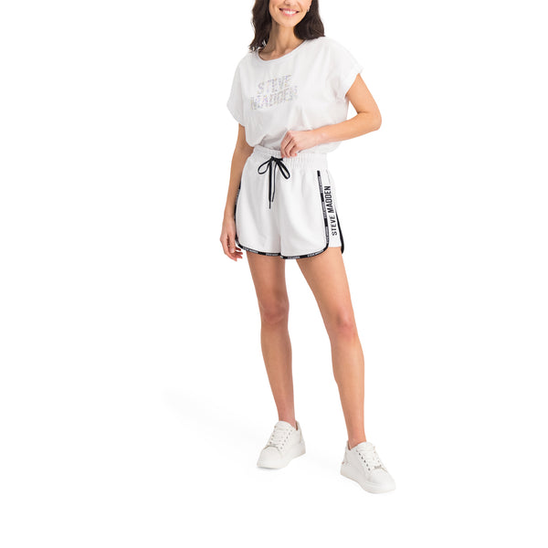 LEXI WOMENS KNITTED SHORTS WHITE
