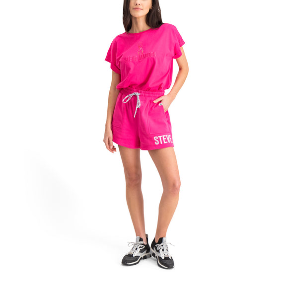 JOCELYN LADIES KNITTED SHORTS HOT PINK
