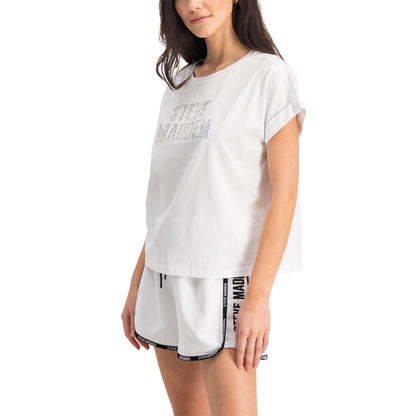 GISELLE LADIES KNITTED T-SHIRT WHITE