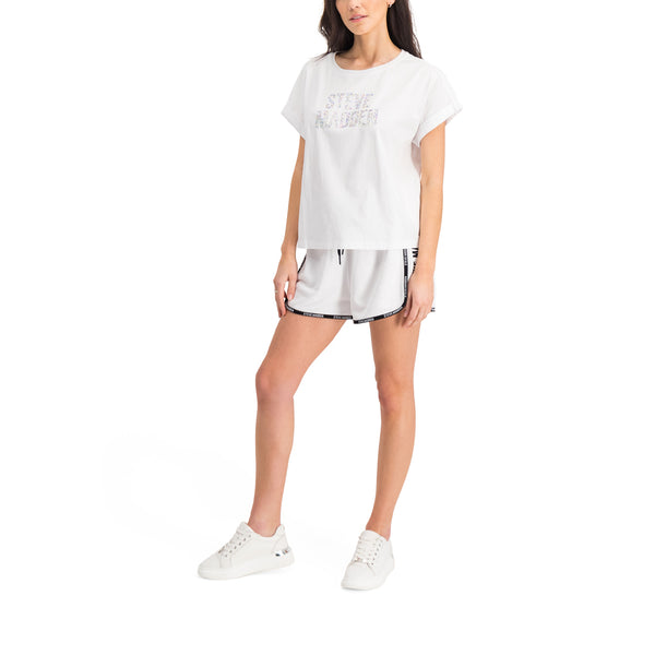 GISELLE LADIES KNITTED T-SHIRT WHITE