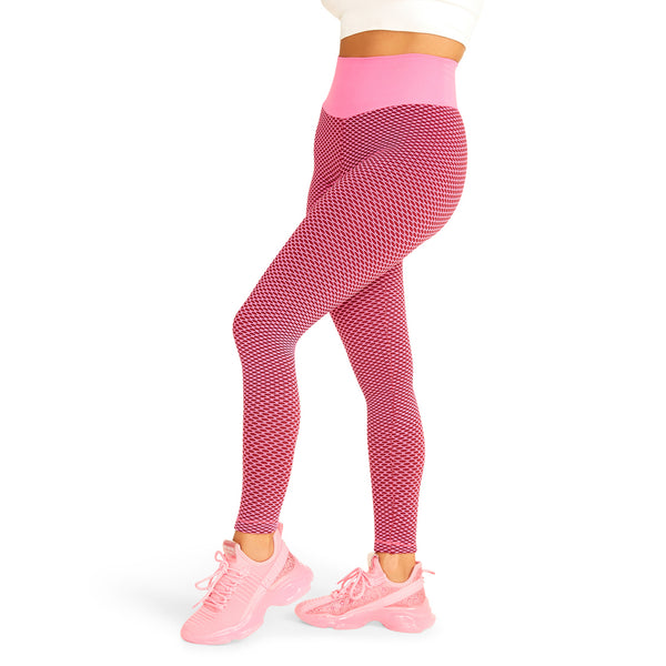 BODYCON SCRUNCHED LEGGINGS PINK