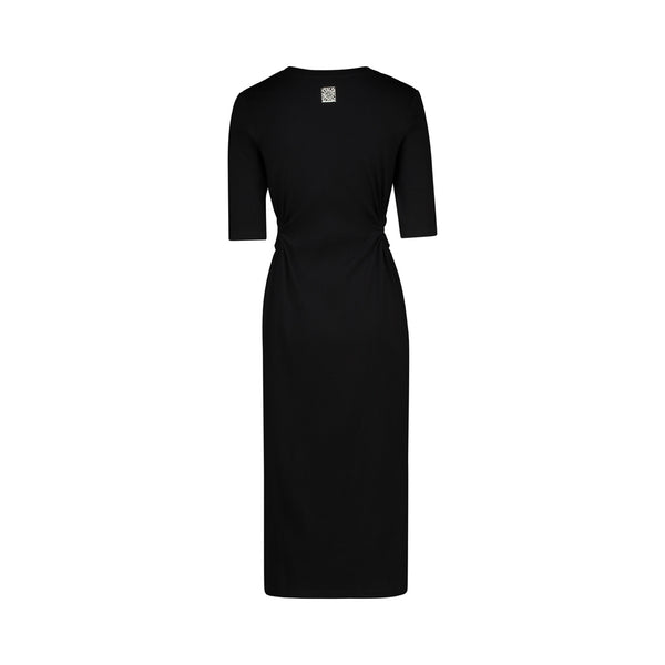 EVELYN LADIES KNITTED DRESS BLACK
