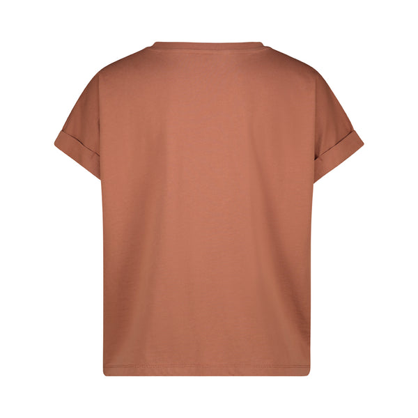 CALI LADIES KNITTED T-SHIRT RUST