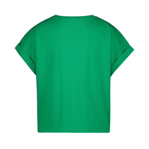 CALI LADIES KNITTED T-SHIRT GREEN