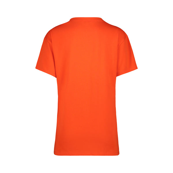 LAILA LADIES KNITTED T-SHIRT TANGERINE